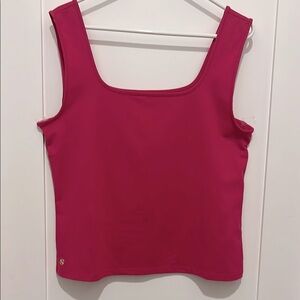 Lilly Pulitzer Ladies XL almost square neck magenta tank top.NWT.